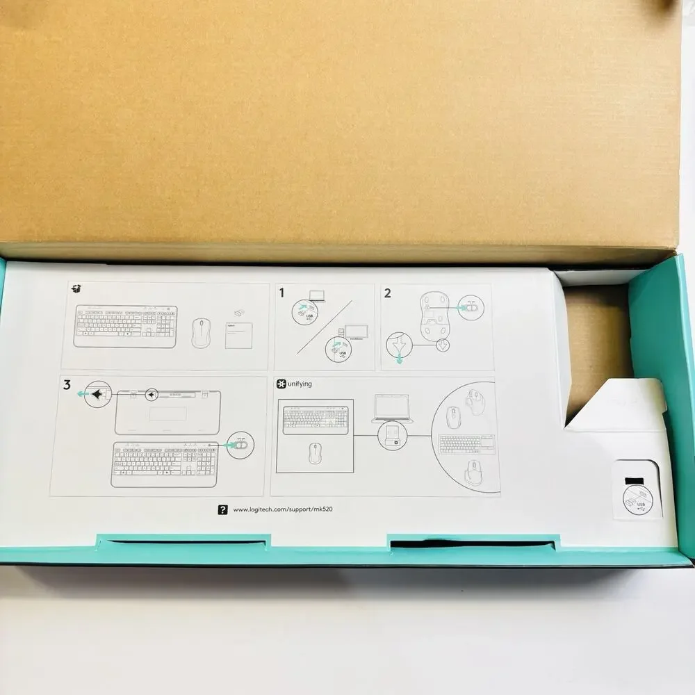 Logitech Wireless Keyboard K520 With Dongle And Box No Mouse. Nice Clean.